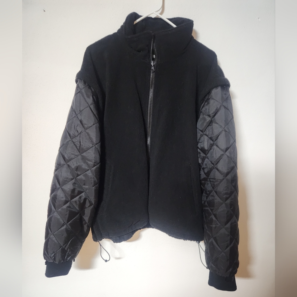 Black Quilted Mens Jacket Size L